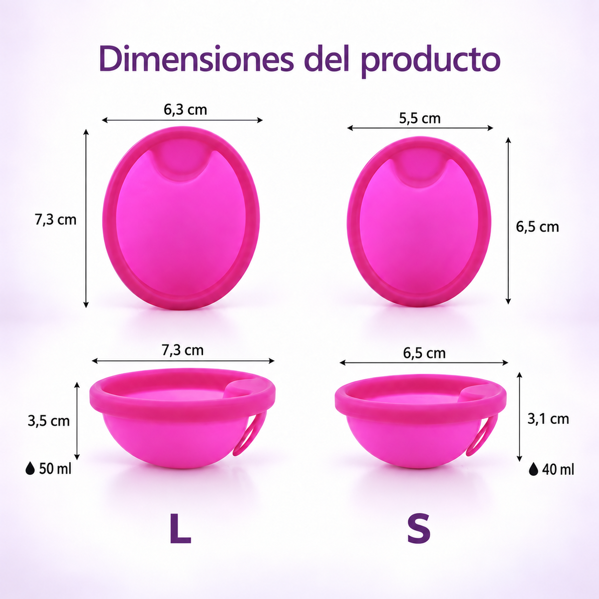 Disco menstrual con anillo
