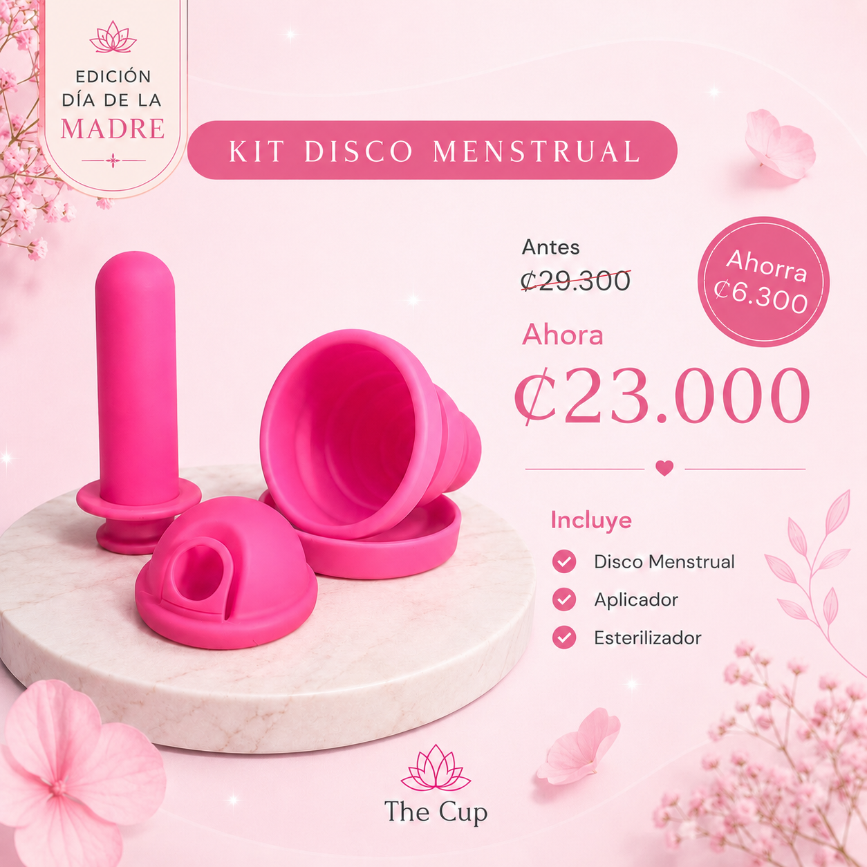 Kit disco menstrual